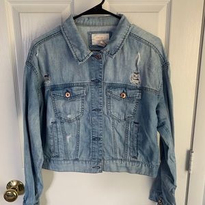 Distressed Forever 21 Jean Jacket